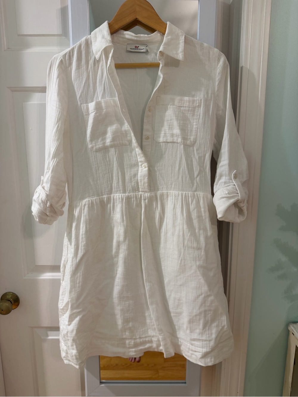 Vineyard Vines White Shirt Dress